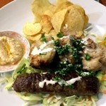 エジプシャンレストラン&カフェ スフィンクス - 1/24オフ会　コフタ・マシュウェイヤ　kofta mashwya (ビーフ）、シシタウーク　shish taouk （チキン）、ゴマのペースト　　