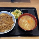 吉野家 - 料理写真:アタマの大盛汁だく豚汁お新香セット