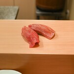 鮨 やすみつ - 大トロ腹なかダブル
