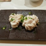 鮨 やすみつ - 真鱈白子シャブシャブ、ポン酢