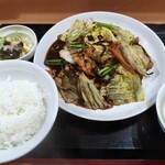 ねぎぼーず - 回鍋肉定食1,350円(税込み)