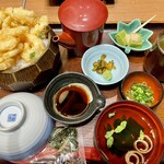 魚がし料理嘉鮮 - 海老天まぶし@1,700…大盛り