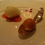 レ セゾン - 2015 01 イチゴチョコ餅とシャーベット