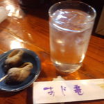 あじ亀 - 焼酎（三岳）とおとーし