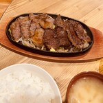 きっちんとも - 佐賀牛サガリ＆カルビ定食