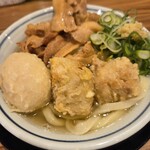 饂飩頑陣 - 肉鶏天(たまご)