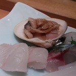 Matsukizushi - 平目、煮蛤、関アジ