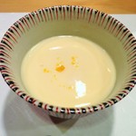 新ばし 星野 - フグ白子の茶わん蒸し(201５.1)