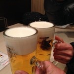 和鶏屋 - H.27.1.17.夜 生中プレミアムモルツ 370円で乾杯