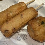 磯揚げ まる天 - 料理写真:2026/2/22 テイクアウトで利用。たこ棒(450円)。海老マヨ棒(440円)。じゃがバター天(350円)