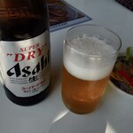 錦楽亭 - 今日は暖かいから瓶ビール最高！！