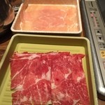 Shabushabu Onyasai - 基本のセット・・・牛＆豚