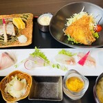 わらべ菜魚洞 - 海まかせお昼膳（太刀魚の幽庵焼き）