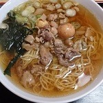 一心亭 - 鳥モツラーメン  630円