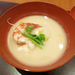 一凛 - 椀物　真鱈の白子豆腐と車海老の京仕立て