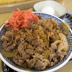 吉野家 - 料理写真:牛丼(大盛)+半熟玉子