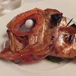 ヴィラ・デル・ソル - (2015/1)金目鯛のグリエとロメーヌレタスのエチュレ　アンチョビーのオイル