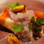 ライラ - 和歌山県産活け〆鮃のオーブン焼き モンサンミッシェルのムール貝 2015.1.2x