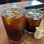 DAIBAN COFFEE cafe - 水出しコーヒー Lサイズ 780円、セットのアイスコーヒー✨️水出しコーヒーの豆は日替わりでこの日はエルサルバドル産。爽やかな後味でした♪