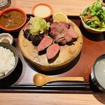 新宿燒肉 牛舌之檸檬 大阪本店 - 牛タン丸ごと三昧３種焼き定食と羽釜ご飯定食