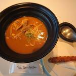 Tsurutontan Udon Noodle Brasserie Ginza - 国産牛ロース しゃぶ肉カレーのおうどん＋エビフライトッピング