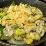 武蔵野うどん 藤原 - なすぶっかけうどん並(¥900)