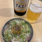 大衆餃子酒場 わいず家 - 葱たん（卵黄のせ）550円