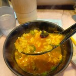 三国そば - かけそばカレー味辛口おにぎり