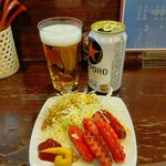 醤武屋 - 料理写真:赤ウインナー・黒ラベル