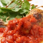 Dining 文 - チキンのコンフィトマトソース