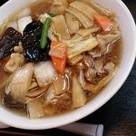 晩翠 - 五目うま煮そば650円