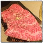 食彩和牛 しげ吉 - ササミ。甘味の強さが印象的な逸品。柔らかく水分量も豊富で、非常に美味でした。