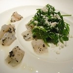 ル・マンジュ・トゥー - 北海道産平目のカルパッチョ　トリュフのヴィネグレット