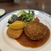 洋食屋 ふじ家 - ホタテと海老のクリームコロッケとハンバーグ1,950円