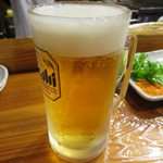 魚虎 - 生ビール小(スーパードライ) 400円