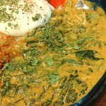 蜃気楼 - しらすとほうれん草のココナッツカレー