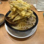 うどん かどや - 料理写真:ごぼう天炙り鶏うどん（大盛）
