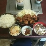 山ノ神焼肉店 - 唐揚げ定食   650円