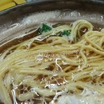 まゆみの店 - 麺はストレートの細麺で固めの茹で加減がいい！（かた、やわは注文時選択できます）