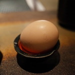 銀座 座屋 - 土佐ジローの卵 殻が硬いです 2015.1.2x