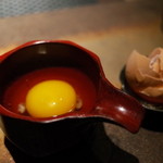銀座 座屋 - 土佐ジローの卵 殻が硬いです 2015.1.2x