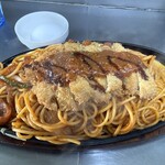 スパゲッツ ダンディ - 温玉べつ皿がいい
