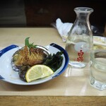 正宗屋 - アワビ バター焼き ＆ 燗酒