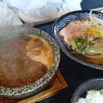 麺の道 あをによし - 魚介鶏つけ麺〆ご飯セット