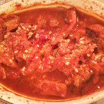 仔牛トリッパと茄子、アーモンドのトマト煮込み(2015年1月撮影)