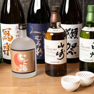 日本酒マイスター厳選の日本酒◎ドリンクメニューは幅広い品揃え