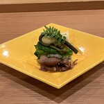 日本料理 滴水 - 天然蛤おから　筍　蕨　蕗　菜花　蛍烏賊