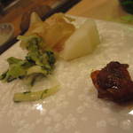 鮨 村上二郎 - 【2015年1月】手前の干し柿なんです♪♪