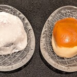 虎ノ門 岡埜榮泉 - 豆大福＋栗饅頭