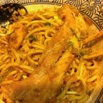 麺や而今 - 而今流広島汁無坦坦麺-レアチャーシュー(2015/1)